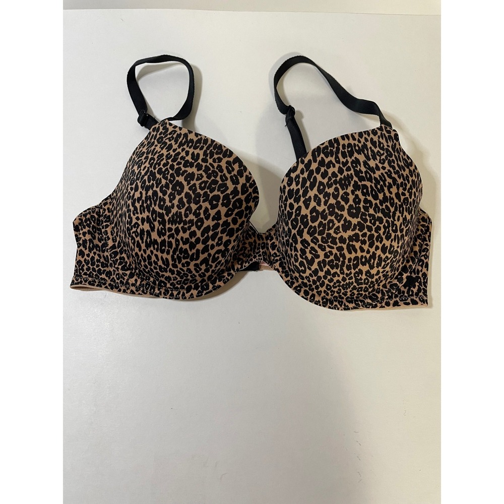 Victoria's Secret Lined Demi Bra Women 36C Leopard Excellent Animal‎ Print